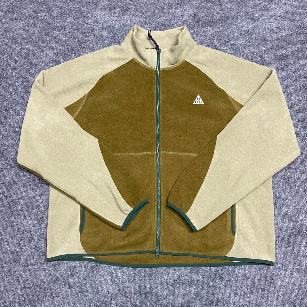Nike ACG Fleece Jacket Mens XL Green Wolf Tree Polartec Thermal Hiking Outdoor